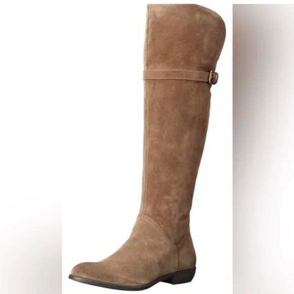 Very Volatile Tan Over the Knee Boots Suede - Picture 8 of 8